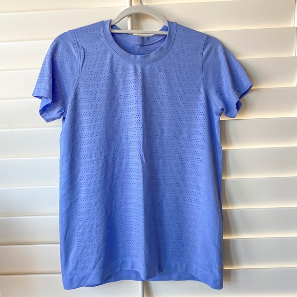 Lululemon Short Sleeve Breeze By *Squad Short Sleeve Shirt Hydrangea Blue - Picture 5 of 9